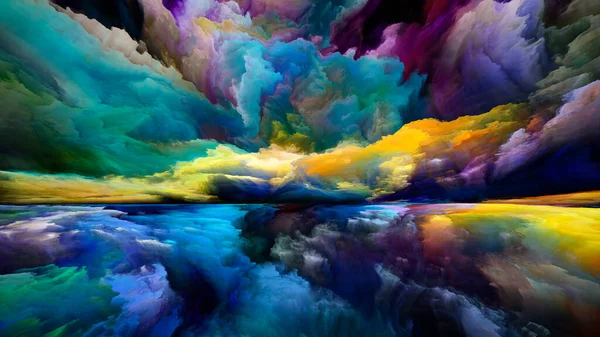 Радужное Просвещение Серия Реальности Реальности Abstract Arrangement Surreal Sunrise Colors — стоковое фото