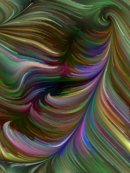Color Swirl Serie Zusammensetzung Der Bunten Bewegung Spektraler Fasern Als — Stockfoto