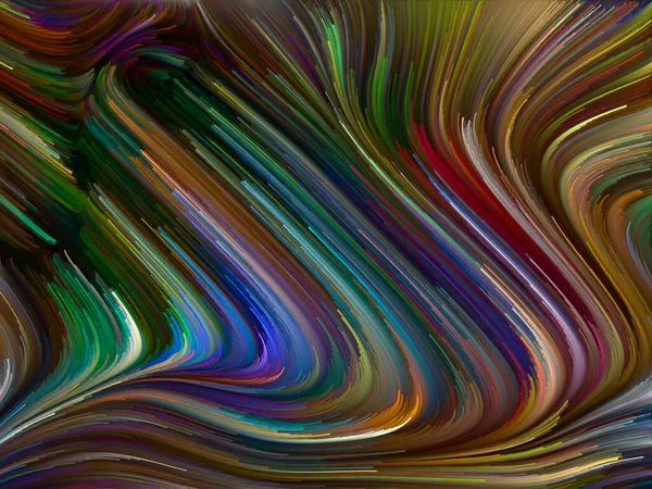 Seria Color Swirl Kompozycja Barwnego Ruchu Włókien Spektralnych Jako Metafora — Zdjęcie stockowe
