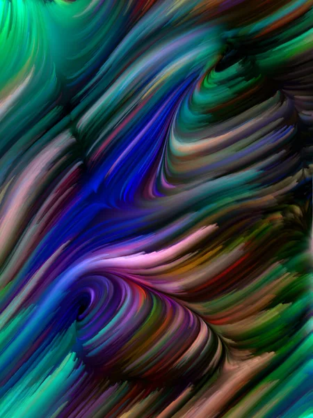 Серія Кольорових Вихорів Творче Розташування Барвистого Руху Спектральних Волокон Відповідності — стокове фото