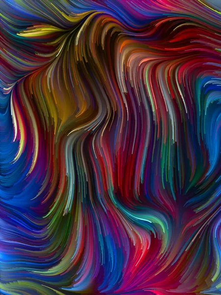 彩色漩涡系列 关于生活 创造力和艺术的著作中光谱纤维彩色运动的组成 — 图库照片