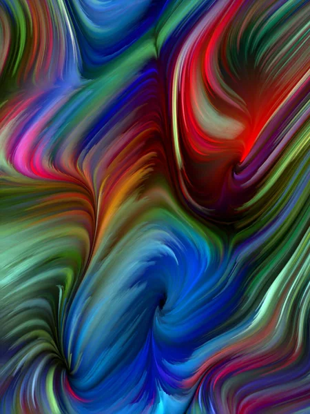 Color Swirl Serie Hintergrundkomposition Bunter Bewegung Spektraler Fasern Zum Thema — Stockfoto