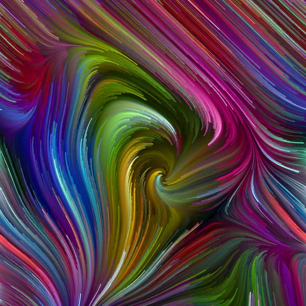 Color Swirl Serie Graphische Zusammensetzung Der Bunten Bewegung Spektraler Fasern — Stockfoto