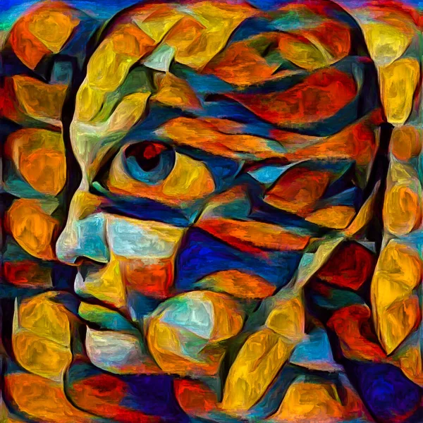 Vnitřní Oko Surrealistický Ženský Portrét Abstraktním Malířském Stylu Téma Vnitřního — Stock fotografie
