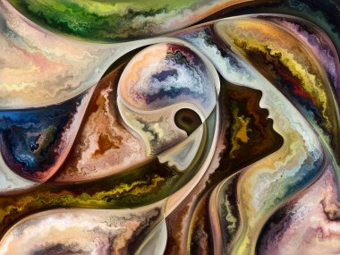 Doku serilerindeki ilişkiler. İnsanların yüzlerinin, renklerinin, organik dokularının, iç dünya, aşk, ilişkiler, ruh ve doğa konularındaki akış eğrilerinin arkaplan tasarımı