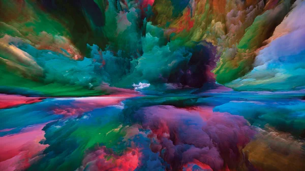 Paisaje Del Paraíso Serie Sueños Color Arreglo Pintura Texturas Nubes —  Fotos de Stock