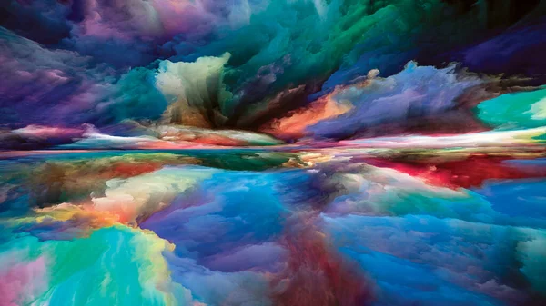 Själen Multicolor Landskap Mind Serien Konstnärlig Abstraktion Ljus Färg Rörelse — Stockfoto
