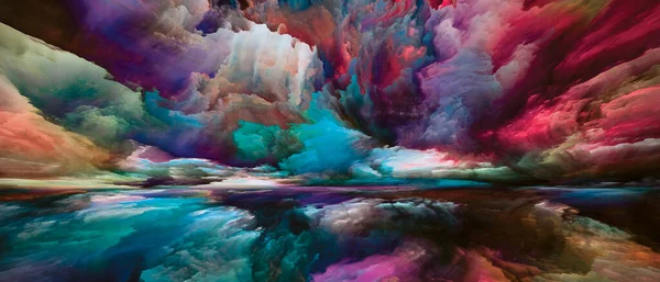 スペクトルランド 世界シリーズには登場しない 内なる生命 デザインをテーマに テクスチャ グラデーションの雲による芸術的抽象化 — ストック写真
