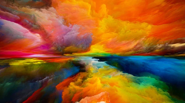 Farbenpracht Flucht Die Realität Hintergrund Surrealer Sonnenaufgangsfarben Und Strukturen Zum — Stockfoto