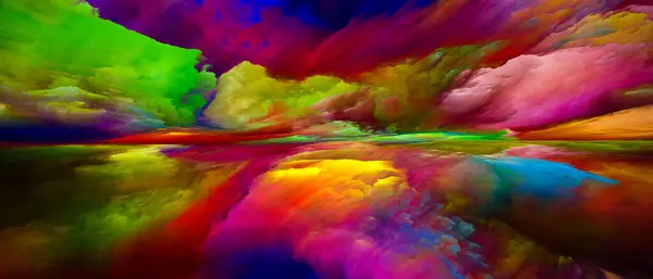 Vistas Color Útěk Reality Backdrop Surreálného Západu Slunce Barvy Textury — Stock fotografie