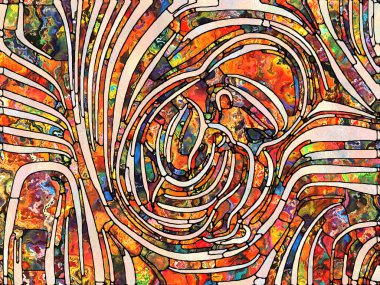 Spektral doku. Lekeli Camlar Birliği serisi. Parçalanma, sanat, şiir ve tasarım konularındaki birlik konulu renk ve doku parçalarından oluşan sanatsal soyutlama