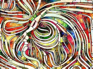 Spectral Texture Unity of Stained Glass series. Backdrop design of pattern of color and texture fragments for works on unity of fragmentation, art, poetry and design