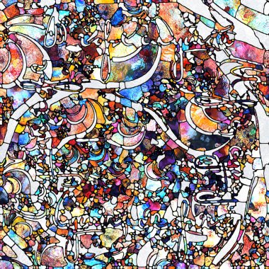 Unreadable original Russian lines on mysticism on the subject of disintegration and unity. They are meaningful only when can not be read.