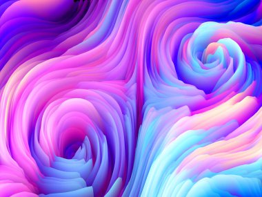 Renk Fırtınası serisi. Sanat ve tasarım konularında duvar kağıdı veya arkaplan olarak hizmet etmek üzere üç boyutlu renkli köpük girdapları oluşturma