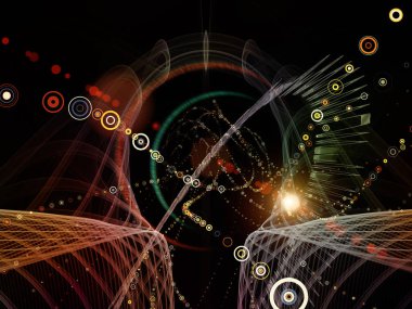 Etkileşimli uzay. Geometrik ızgaraların 3 boyutlu yorumlanması, soyut elementler ve eğitim bilimi ve modern teknolojiler konularındaki ışıklar