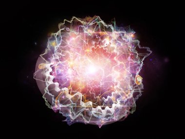 Eğitim, bilim ve modern teknoloji konularında ışık, dişli ve fraktal elementlerin bileşimi