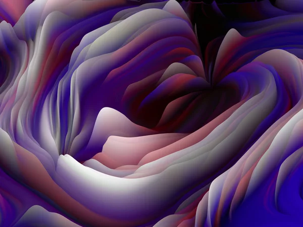 表面扭转 维波系列 旋转彩色纹理的排列 以艺术 创意和设计为主题的随机湍流的三维渲染 — 图库照片