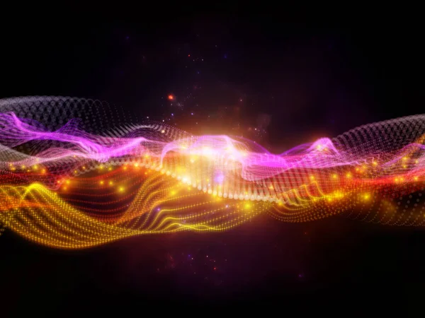 Photonenwellen Licht Und Teilchen Spielen Den Bereichen Naturwissenschaften Bildung Informatik — Stockfoto