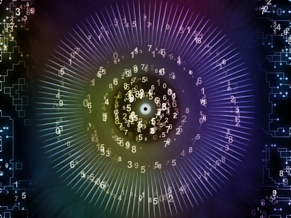 Αριθμός Burst Digits Και Fractal Γραμμές Σύνθεση Θέμα Την Εκπαίδευση — Φωτογραφία Αρχείου