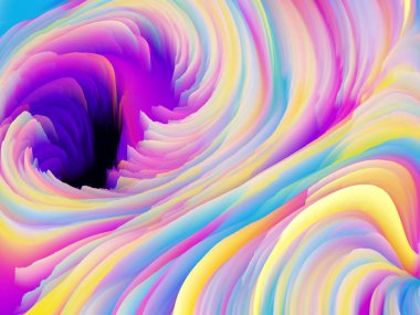 Renk Fırtınası serisi. Sanal köpüğün, sanat ve tasarım konularında duvar kağıdı veya arkaplan görevi görmesi için 3B canlandırması