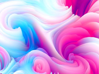 Renk Fırtınası serisi. Sanat ve tasarım konularında duvar kağıdı veya arkaplan olarak hizmet etmek üzere üç boyutlu sanal boyaların rengarenk çizimleri