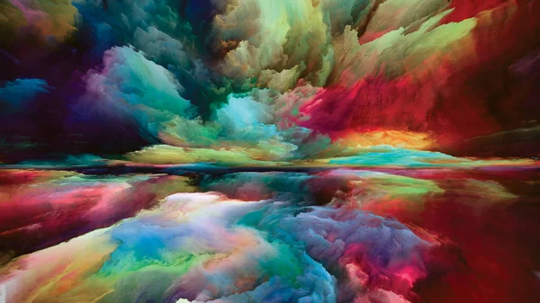 Paisaje Del Paraíso Serie Sueños Color Arreglo Pintura Texturas Nubes — Foto de Stock