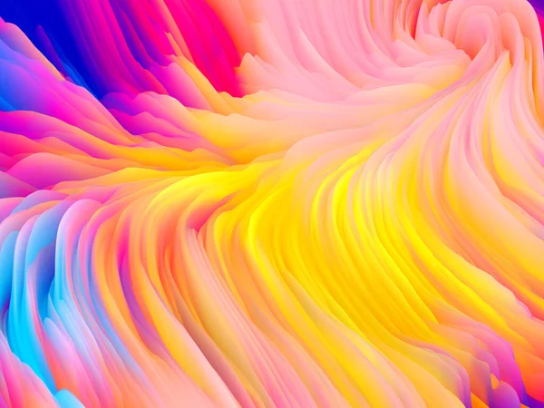 Color Storm Series Rendering Vibrant Swirls Virtual Foam Serve Wallpaper — Stock Photo, Image