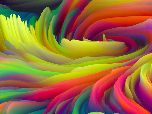 彩色风暴系列 三维渲染充满活力的虚拟泡沫漩涡 作为艺术和设计主题的墙纸或背景 — 图库照片