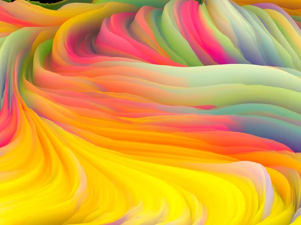 Color Storm Series Rendering Vibrant Swirls Virtual Foam Serve Wallpaper — Stock Photo, Image