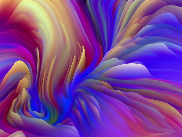 Surface Twist Dimensional Wave Series Arrangement Swirling Color Texture Rendering — Stock Photo, Image