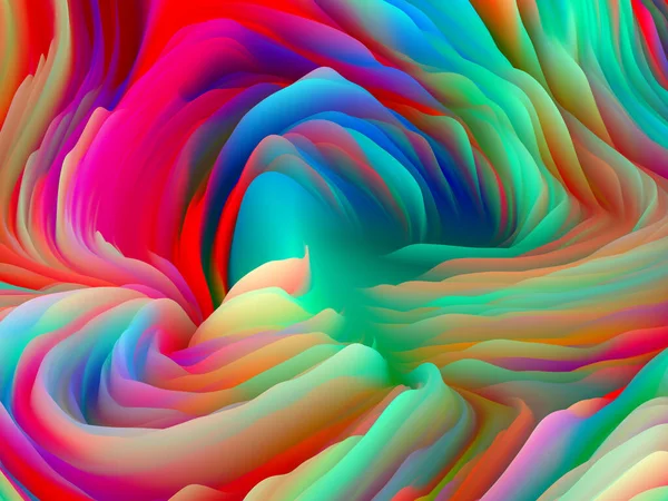 Vridna Toner Dimensionell Vågserie Kreativa Arrangemang Swirling Color Texture Utformning — Stockfoto