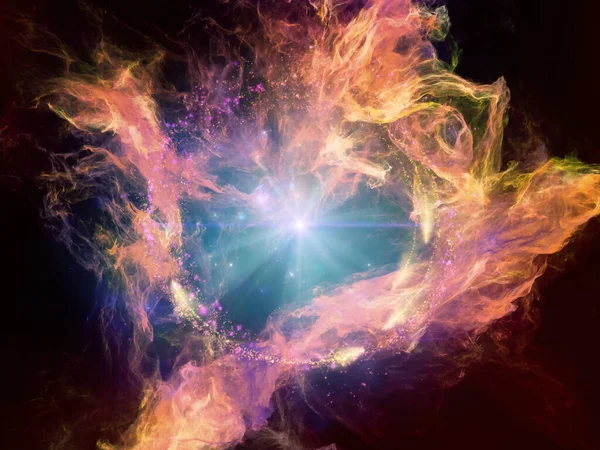 Elements Fractal Nebula Organic Textures Lights Subject Science Education — Stock Photo, Image