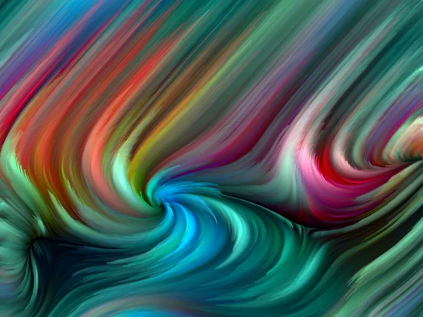 Color Swirl Serie Arrangement Bunter Bewegung Von Spektralfasern Zum Thema — Stockfoto