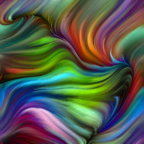 Série Color Swirl Composição Movimento Colorido Fibras Espectrais Para Tema — Fotografia de Stock