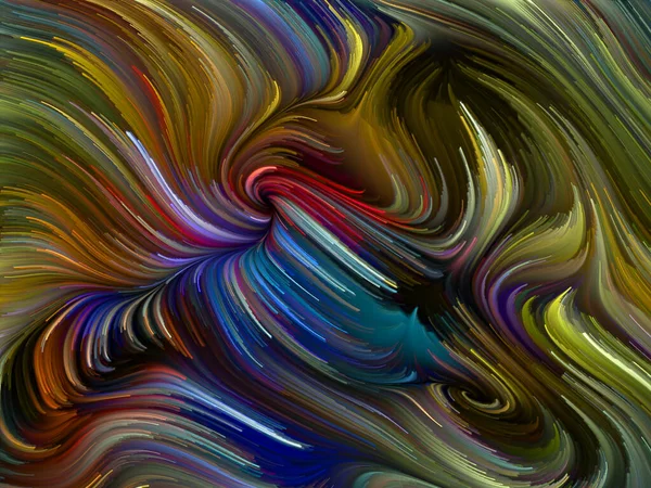 カラー ウォールシリーズ 創造性 芸術と関連してスペクトル繊維のカラフルな動きの構成 — ストック写真