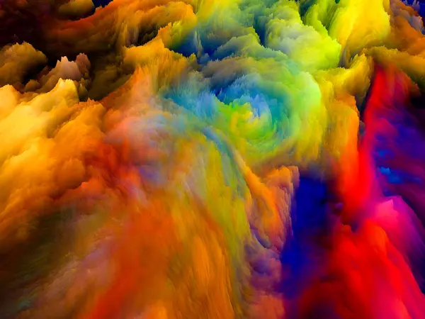 Canvas Close Serien Bild Rendering Färgglad Fraktalfärg Begreppsmässig Relevans För — Stockfoto