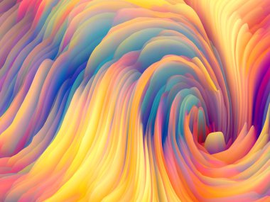 Renk Fırtınası serisi. Sanal renkli köpüğün, sanat ve tasarım konusunda duvar kağıdı veya arkaplan görevi görmesi için 3B canlandırması