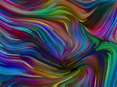 Renkli girdap serisi. Yaşam, yaratıcılık ve sanat projeleri için spektral liflerin renkli hareketlerinin arkaplanı