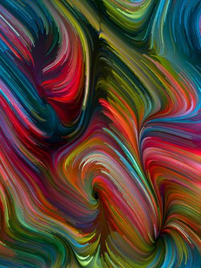 Renkli girdap serisi. Yaşam, yaratıcılık ve sanat konularındaki spektral liflerin renkli hareketlerinin arkaplan kompozisyonu