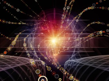 Etkileşimli uzay. Geometrik ızgaraların 3 boyutlu yorumlanması, soyut elementler ve eğitim bilimi ve modern teknolojiler konularındaki ışıklar