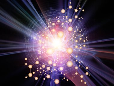 Bilim ve eğitim konularındaki ışık ve moleküler yapıların bileşimi