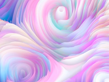 Renk Fırtınası serisi. Sanat ve tasarım konularında duvar kağıdı veya arkaplan olarak hizmet etmek üzere üç boyutlu sanal boyaların rengarenk çizimleri