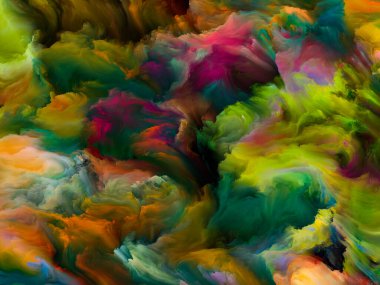 Renkli girdap serisi. Yaşam, yaratıcılık ve sanat konuları için tuvalin üzerindeki sıvı boyanın renkli hareketinin bileşimi