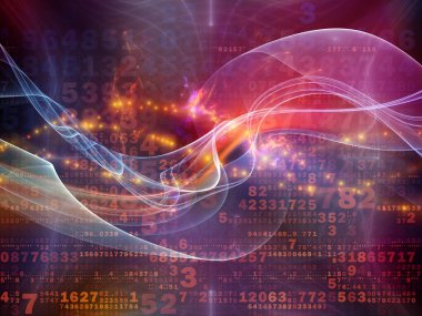 Dijital Bağlantı serisi. Matematik, teknoloji ve eğitim ile bağlantılı olarak sayıların, ışıkların ve ağ düğümlerinin bileşimi.