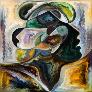 Gradyan Akış. Colors In Us serisi. Yaşam, drama, şiir ve algı projeleri için insan siluetlerinin, sanat dokularının ve renklerinin yaratıcı düzenlenmesi