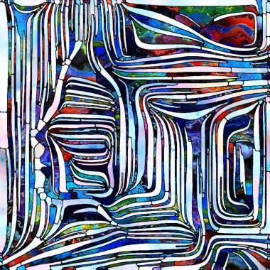 Gökkuşağı Kırıkları. Lekeli Camlar Birliği serisi. Parçalanma, sanat, şiir ve tasarım birliğiyle ilgili projeler için renk ve doku parçalarından oluşan arkaplan