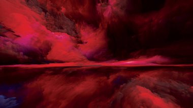 Ölümün Ötesindeki Renkler. Gerçekliğe Kaçış dizisi. Günbatımı gerçeküstü günbatımının arka plan tasarımı manzara resmi, hayal gücü, yaratıcılık ve sanatla ilgili renkler ve dokular