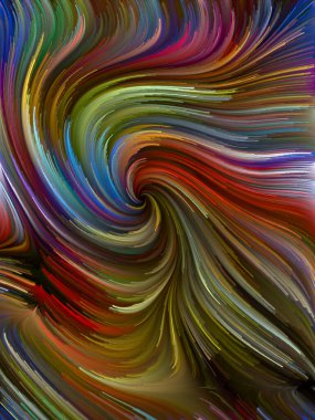 Renkli girdap serisi. Yaşam, yaratıcılık ve sanat için spektral liflerin renkli hareketlerinin bileşimi