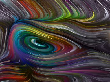 Renkli girdap serisi. Yaşam, yaratıcılık ve sanat üzerine çalışmalar için spektral liflerin renkli hareketlerinin arkaplan tasarımı
