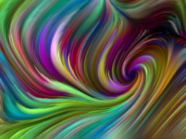 Renkli girdap serisi. Yaşam, yaratıcılık ve sanat konuları için spektral liflerin renkli hareketlerinin yaratıcı düzenlenmesi